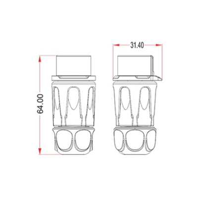 LP-20-C07PP-01-001 7-Pin Su Geçirmez Konnektör - Erkek - 2