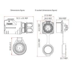 LP-28-C02PE-21-001 2-Pin Waterproof Connector - Male - 2