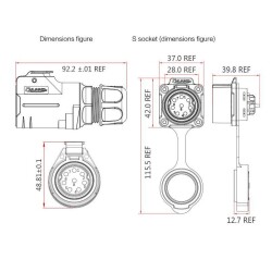 LP-28-J02PP-21-001 2-Pin Su Geçirmez Konnektör - Dişi - 2