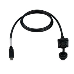 LP16-TYPEC-MP-FS-0D5M-002 Waterproof Type C 3.1 Female Panel Type Connector - 0.5M Cable - 1