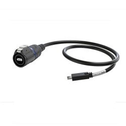 LP16-TYPEC-MP-MP-0D5M-002 Waterproof Type C 3.1 Male Connector - 0.5M Cable - 2