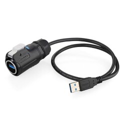 LP24-USB3-MP-MP-0D5M-001 Waterproof Data Connector - Male - 2