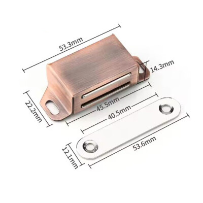 Magnetic Metal Furniture Door Lock 36x24x14mm - Copper - 2