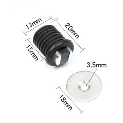 Magnetic Plastic Furniture Door Lock 14mm - Black - 2