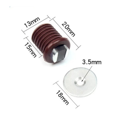 Magnetic Plastic Furniture Door Lock 14mm - Brown - 2