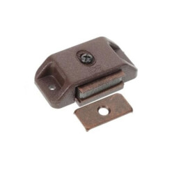 Magnetic Plastic Furniture Door Lock 30x23x13mm - Brown 