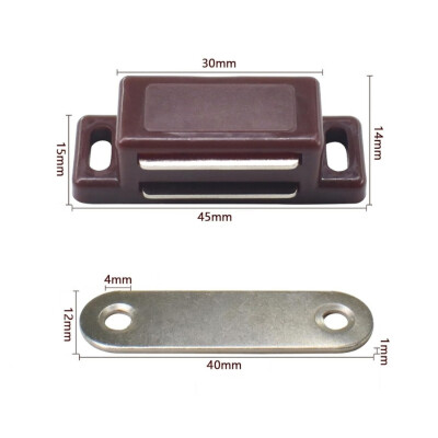 Magnetic Plastic Furniture Door Lock 31x15x14mm - Brown - 2