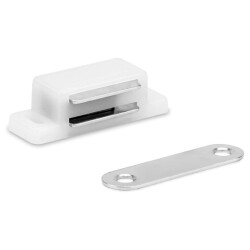 Magnetic Plastic Furniture Door Lock 31x15x14mm - White 