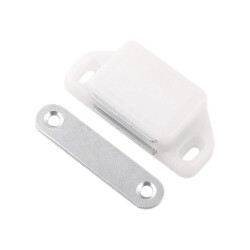 Magnetic Plastic Furniture Door Lock 36x25x15mm - White 