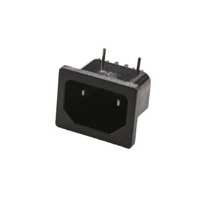 Male Power Socket 90 Degree - 2 Pin - 1