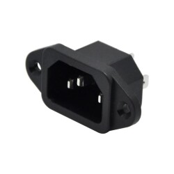 Male Power Socket with Triple Ear 