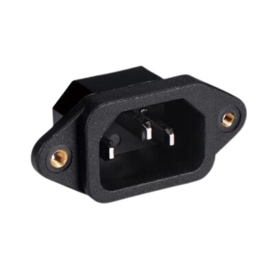 Male Power Socket with Triple Ear - TU-301-AP - 1