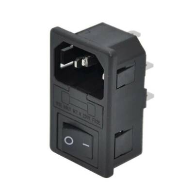 Male Power Socket Without Ear - With Switch Without Light - 1