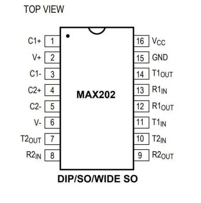 MAX202CD SOIC-16 SMD RS Serial Protocol IC - 2