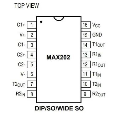 MAX202EPE DIP-16 RS Seri Protokol Entegresi - 2