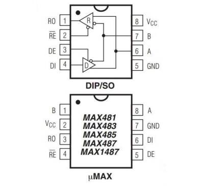 MAX483EPA DIP-8 RS Seri Protokol Entegresi - 2