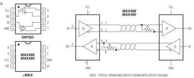 MAX488 SMD SO8 Integrated - 2