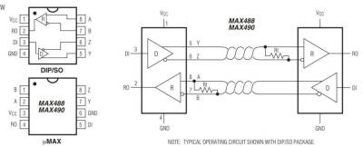 MAX490 DIP8 Integrated - 2