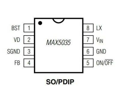 MAX5035BASA+ SOIC- 8 5V 1A Voltage Regulator Integrated - 2