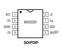 MAX5035BASA+ SOIC- 8 5V 1A Voltaj Regülatör Entegresi - 2