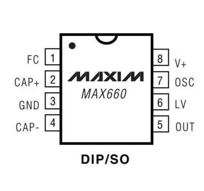 MAX660EPA+ DIP-8 Voltaj Dönüştürücü Entegresi - 2