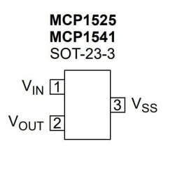 MCP1525T-I/TT SOT-23-3 Smd Voltage Reference Integrated Circuit - 2