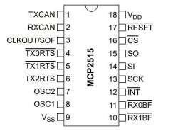 MCP2515-I/SO SOIC-18 SMD CAN Bus Entegresi - 2