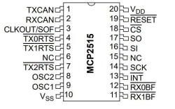 MCP2515-I/ST TSSOP-20 SMD CAN Bus IC - 2