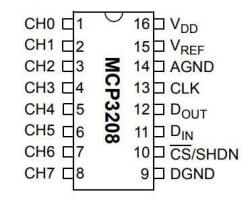 MCP3208 SOIC-16 Analog Dijital Çevirici Entegresi - 2