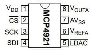 MCP4921-E/SN MSOP-8 SMD Digital Analog Converter Integrated - 2