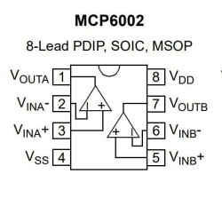 MCP6002T-I/MS MSOP-8 Smd OpAmp Integrated - 2