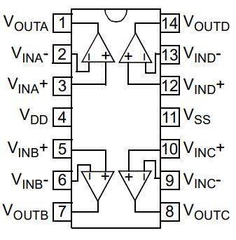 MCP6004-I/SL SOIC-14 Smd OpAmp Entegresi - 2