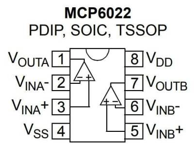 MCP6022-I/SN SOIC-8 SMD CAN Bus Integrated - 2