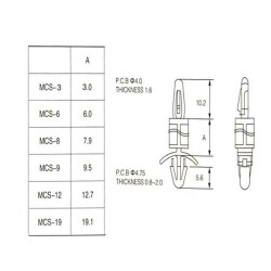 MCS-9 Plastik Tırnaklı Distans - 2