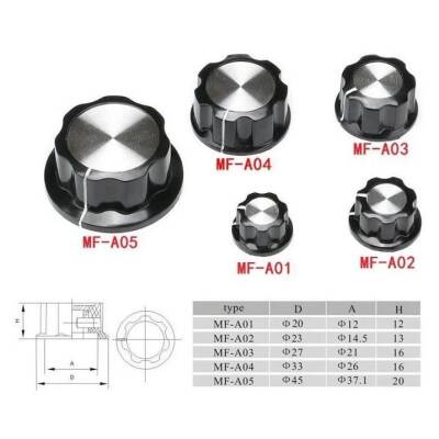 MF-A04 6mm Potansiyometre Başlığı - 33x16mm - 2