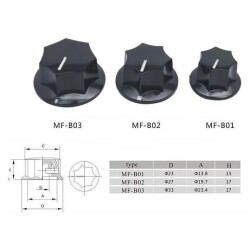 MF-B02 6mm Potansiyometre Başlığı - 27x17mm - 2