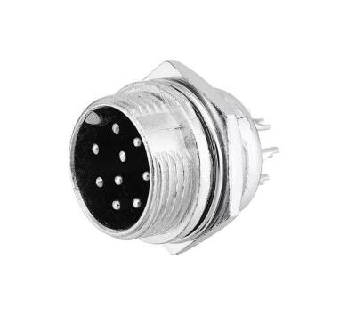 Mike Connector 9-Pin 16mm - Male - 1