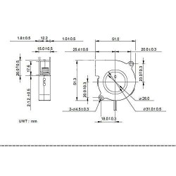 Mini Salyangoz Fan 12V 50x50mm - 5