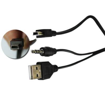 Mini USB to Aux 3.5mm USB Converter Cable - 2