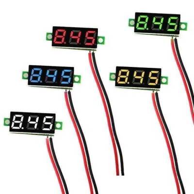 Mini Voltage Indicator Yellow 3V - 30V Voltmeter - 1