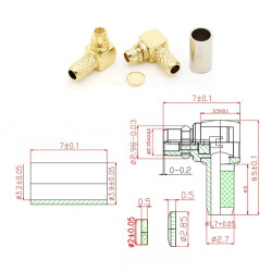 MMCX-JW-1.5 Male Connector - 2