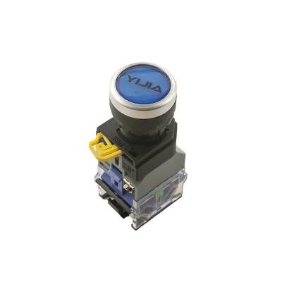 Momentary Push Button 6V Blue Light YJ139-LA38 - 1