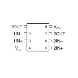 NE5532 SOIC-8 SMD OpAmp Entegresi - 2