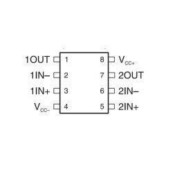 NE5532 SOIC-8 SMD OpAmp Entegresi - 2