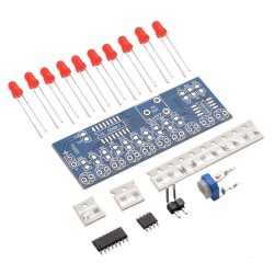 NE555 + CD4017 LED DIY Elektronik Eğitim Kiti - Kara Şimşek - 1