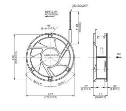 NMB Fan 24V 172x50mm - 17250VA-24Q - 2