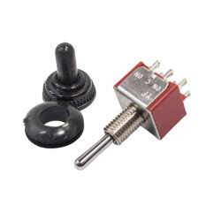 ON-OFF-ON 6-Pin Waterproof Toggle Switch - 1