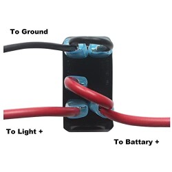 ON-OFF Red Light Switch 5-Pin 12V-24V - Auxillary Battery - 3