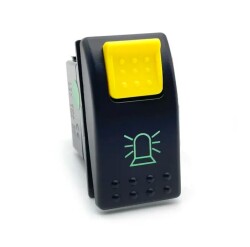 ON-OFF Yellow Switch 5-Pin 12V-24V - Safety Lock - 1