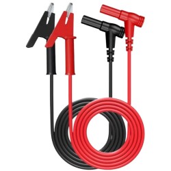 P1047 Multimeter Test Lead Crocodile Cable Kit - Red/Black 